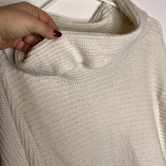 NWT Anthropologie Pilcro Cowl Neck Ivory Oversized Knit Sweater - Picture 12 of 12